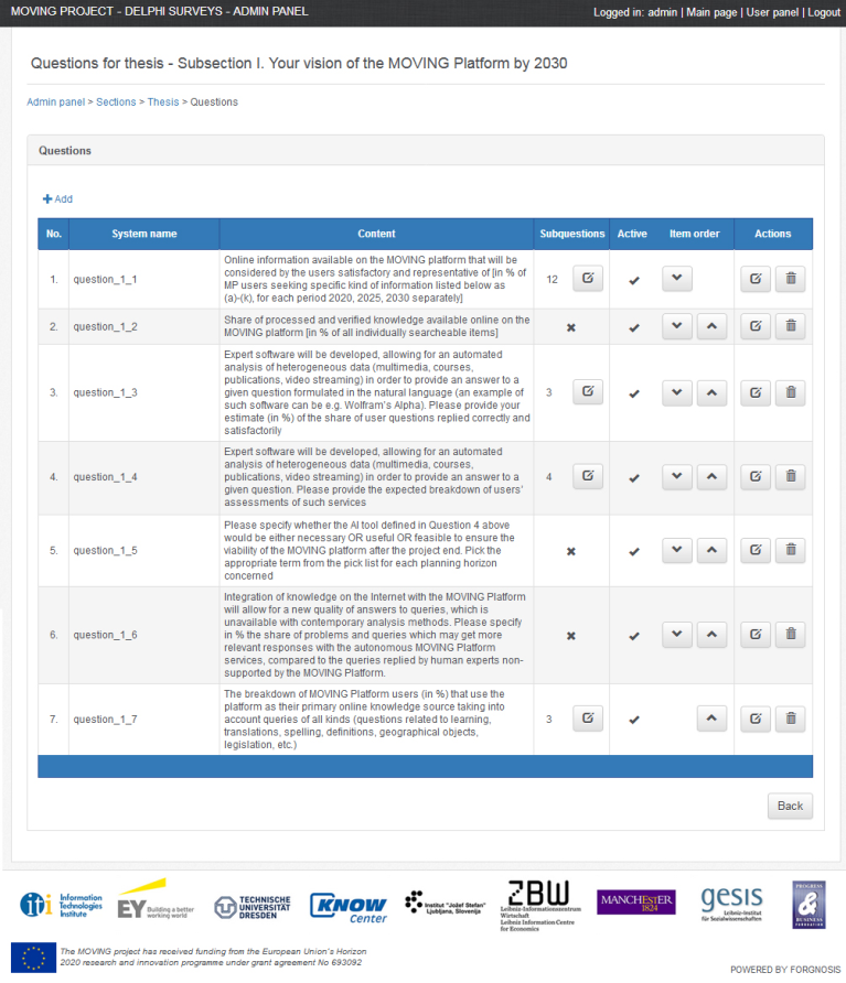 Questions design